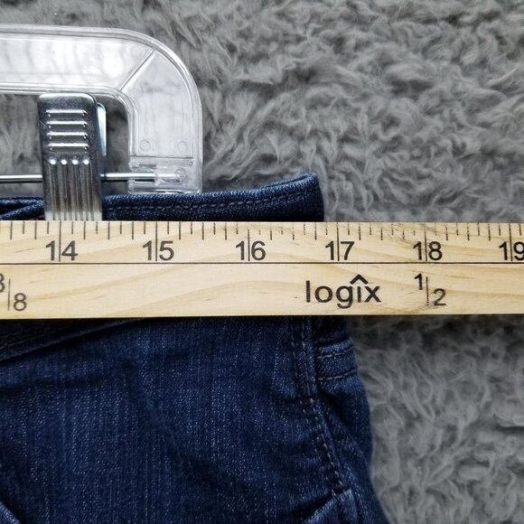 Levis Shorts Womens 16 Stretch Dark Wash Mid Rise Perfectly Shaping Denim Jean - Picture 6 of 13